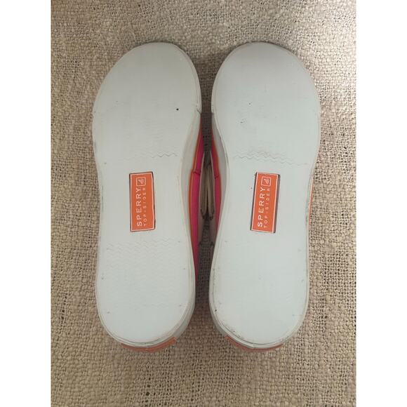 Sperry Top Sider Pink and Orange Boat Shoe Womens Size 7.5 - Picture 8 of 9